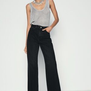 Zara Black Straight Leg Jeans